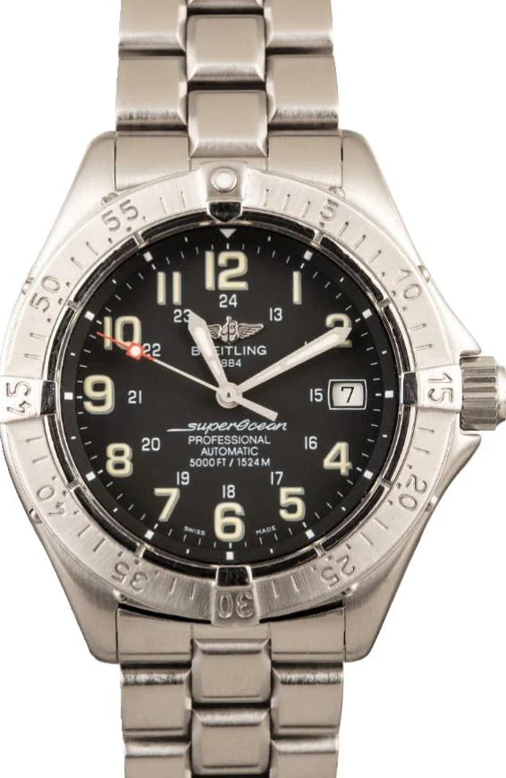 Breitling Aeromarine Superocean Steel Mens Watch A17345