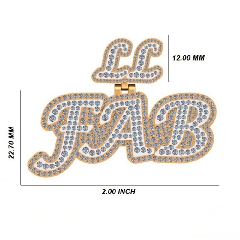 10K or 14K Gold Fab 3d Pendant