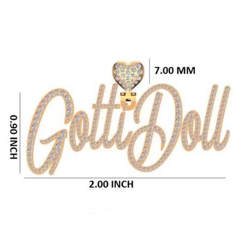 10K Gold Gotti Doll Signature Pendant