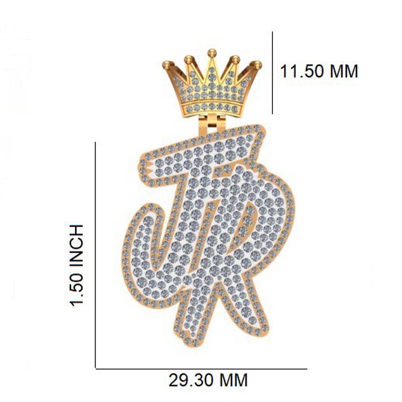 10K or 14K Gold JR 3d Pendant