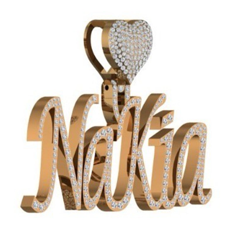 10K Gold NAKIA Signature Pendant