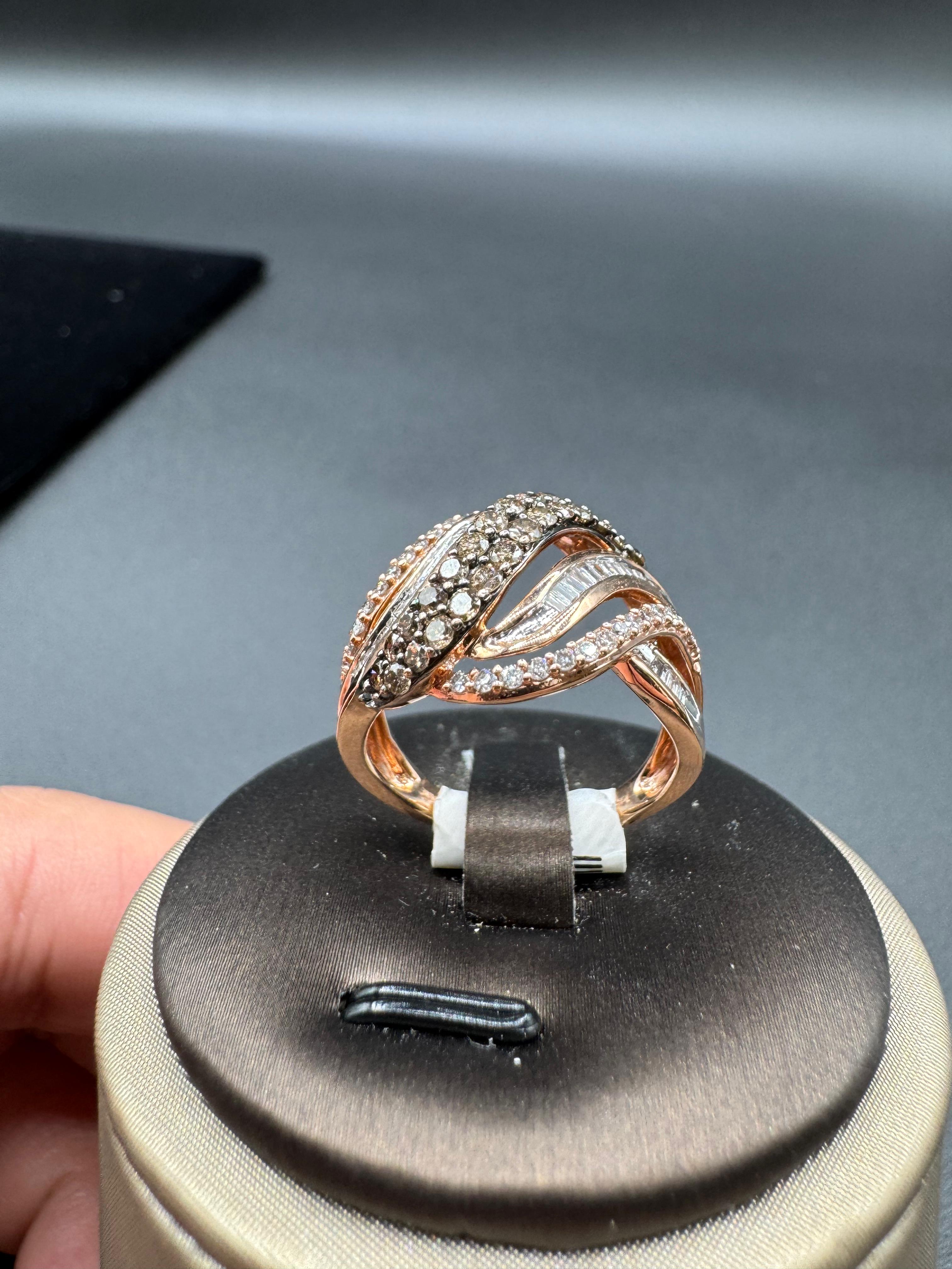 10KT Rose Gold 1.00CT Diamond Ring.