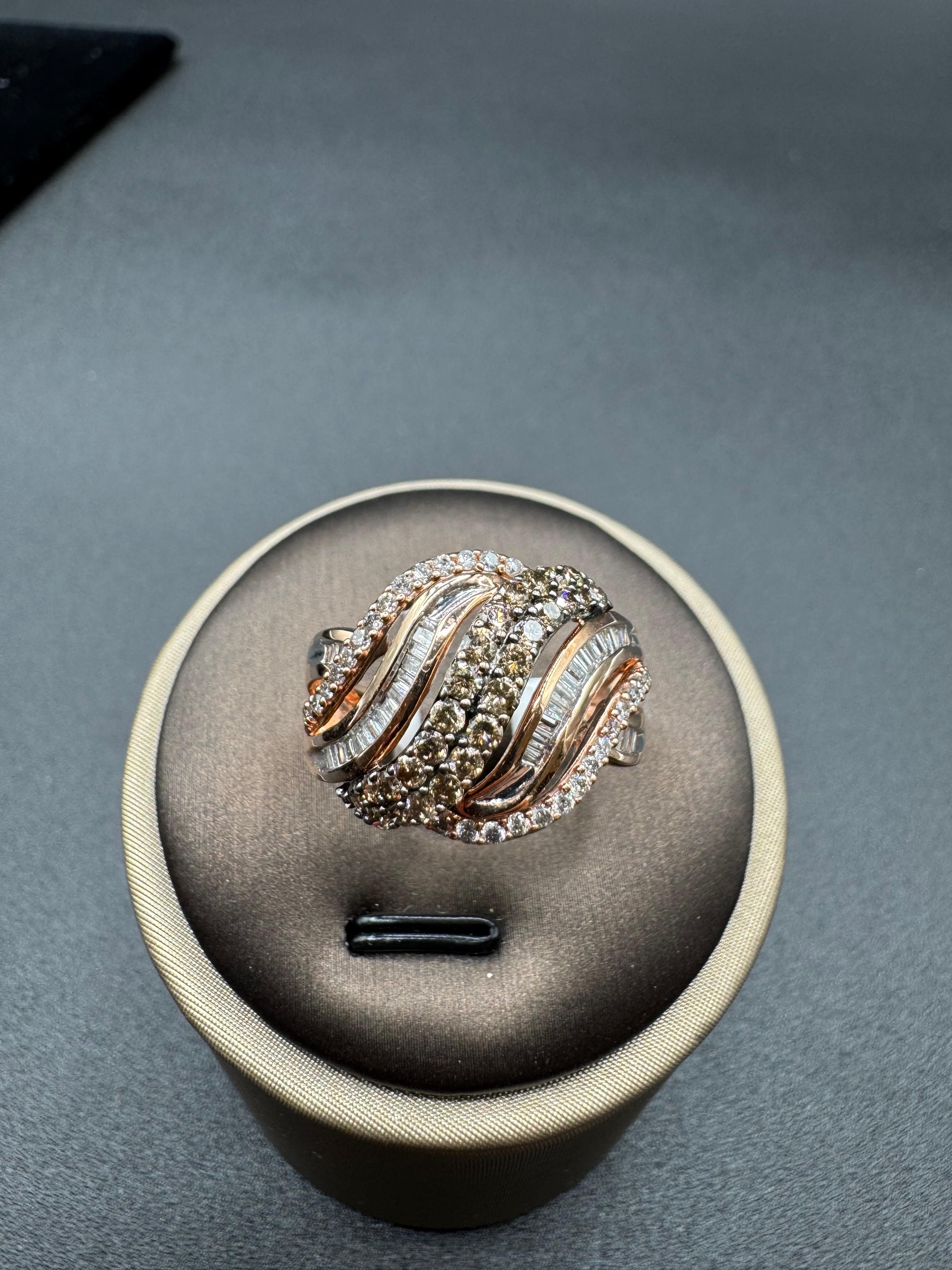 10KT Rose Gold 1.00CT Diamond Ring.