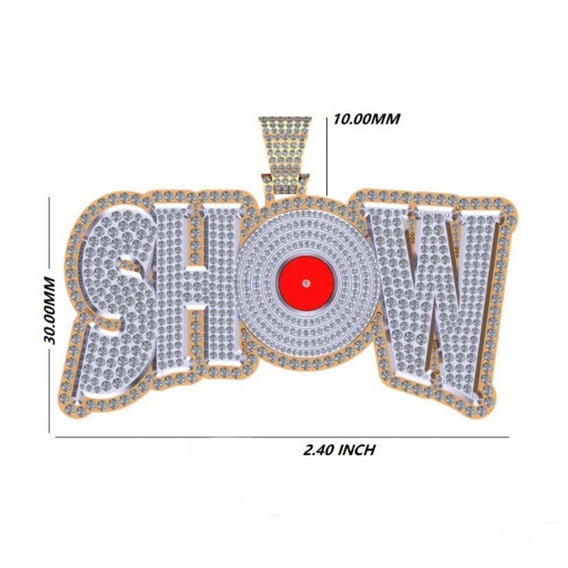 10K or 14K Gold Show 3d Pendant