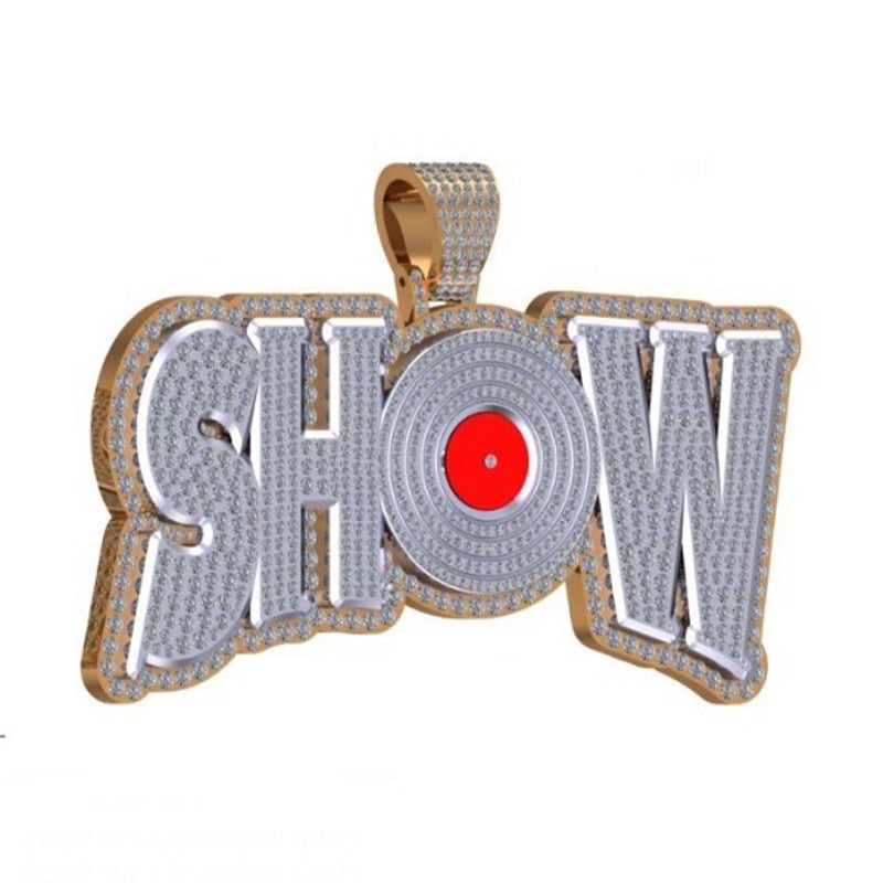 10K or 14K Gold Show 3d Pendant