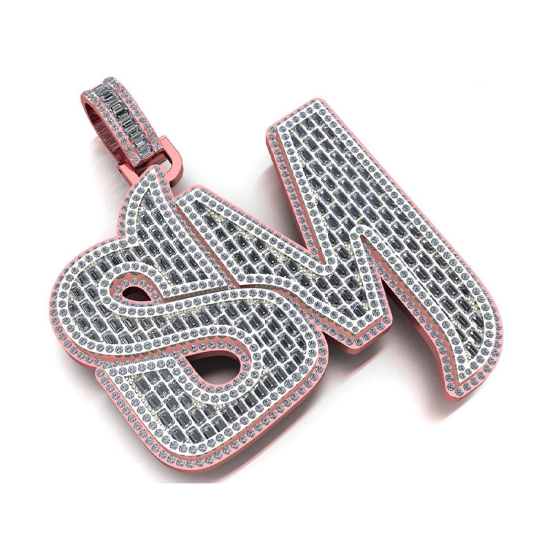 10K or 14K Gold SM 3d Pendant